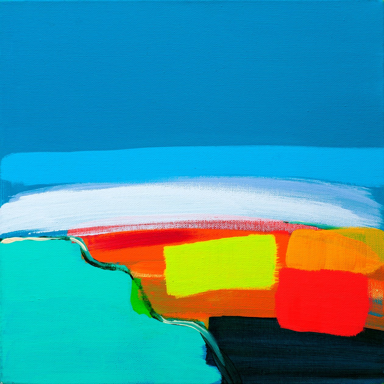 Lime and Red landscape, 2017 作者 安吉·肯伯（Angie Kenber）