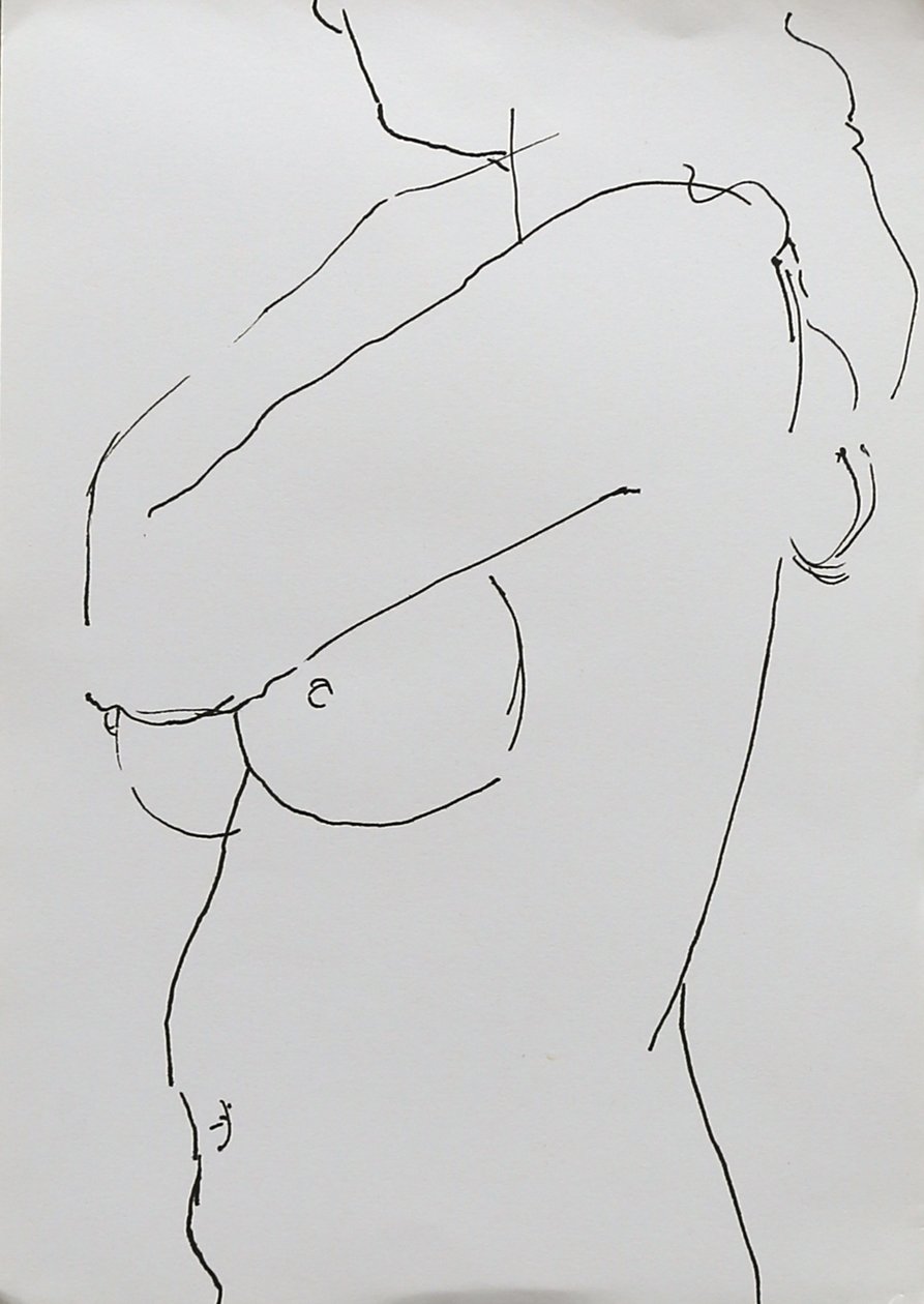 Nude with Folded Arm, 2019 作者 安吉·肯伯（Angie Kenber）
