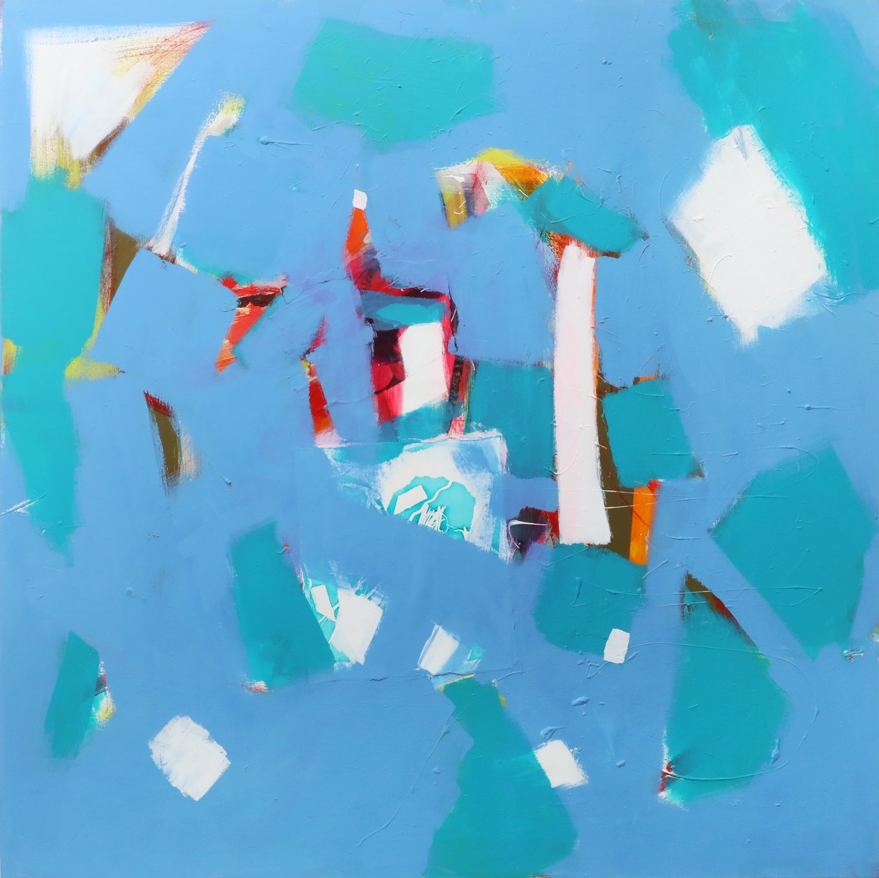 内在之光 II》，2021 年（布面丙烯和拼贴画） 作者 安吉·肯伯（Angie Kenber）
