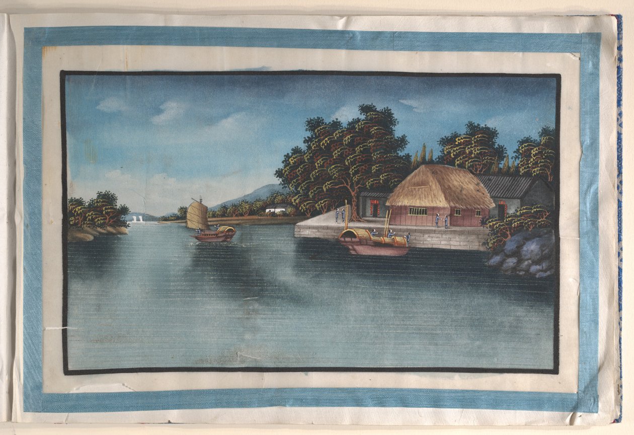 包含 12 幅沿河风景画的画册 作者 英华学校