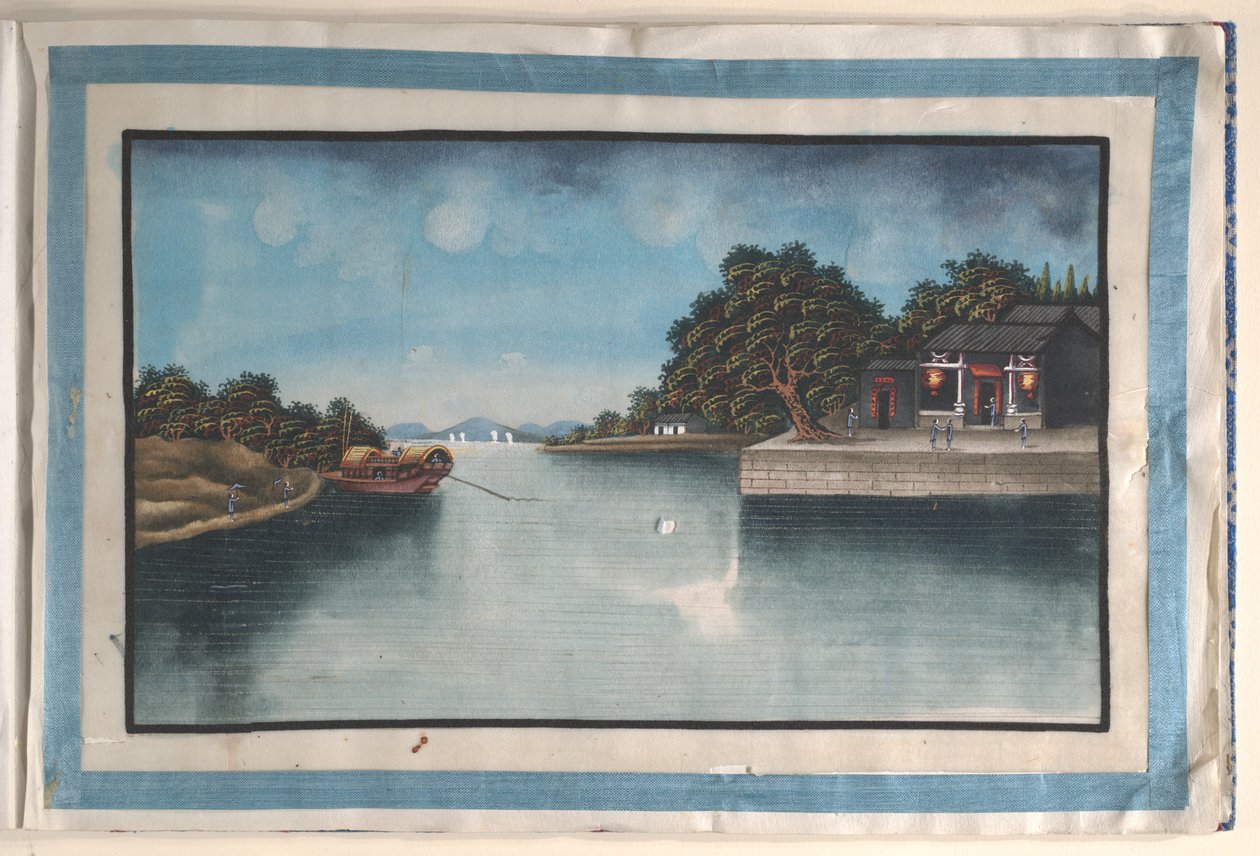 包含 12 幅沿河风景画的画册 作者 英华学校