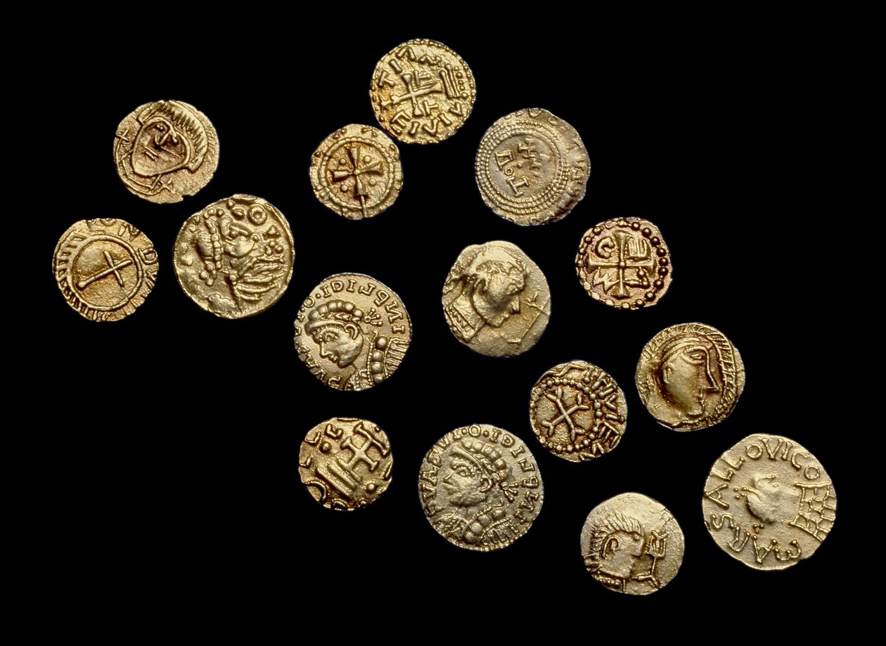 来自汉普郡Crondall的完整的非本地Anglo-Saxon Coin Hoard，Crondall Hoard（黄金） 作者 盎格鲁撒克逊人