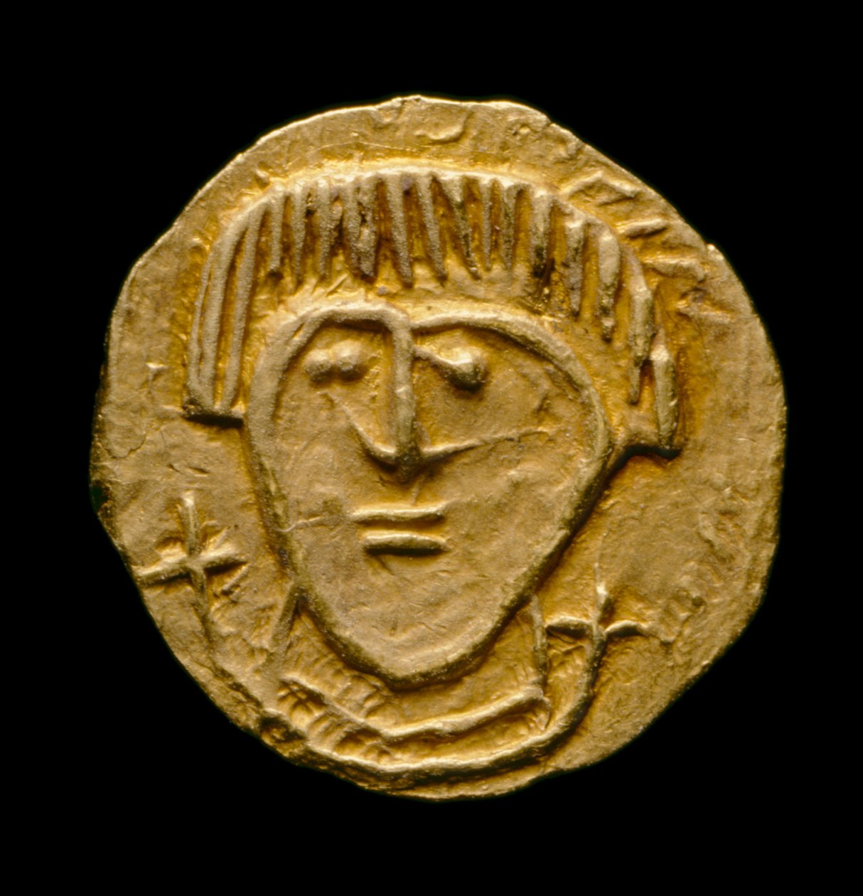 Crondall硬币没有。 59，Anglo-Saxon Coin来自Crondall Hoard，Crondall，Hampshire（黄金） 作者 盎格鲁撒克逊人
