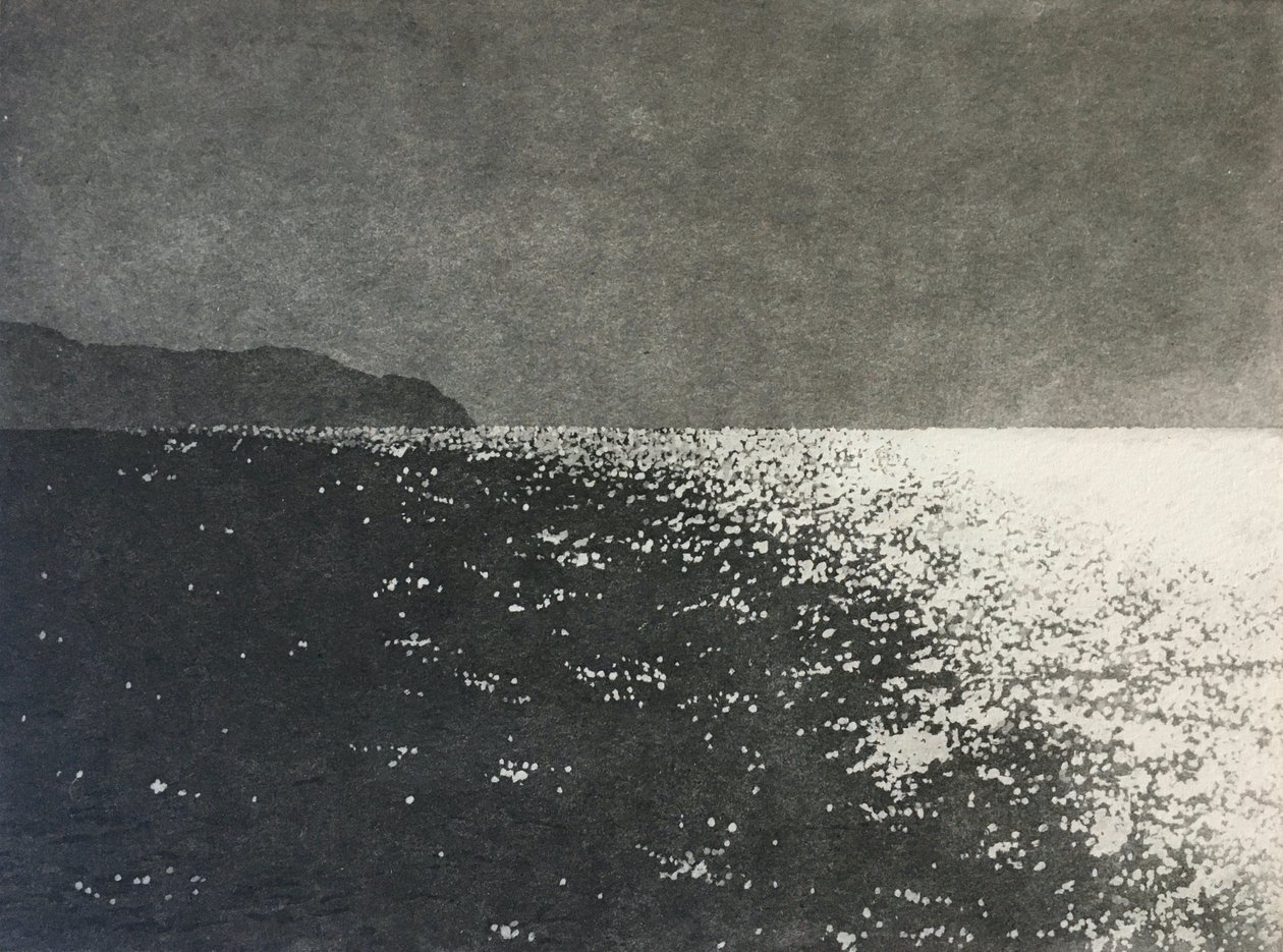 舞动的光芒，2021（纸上凹版画） 作者 安格斯火腿