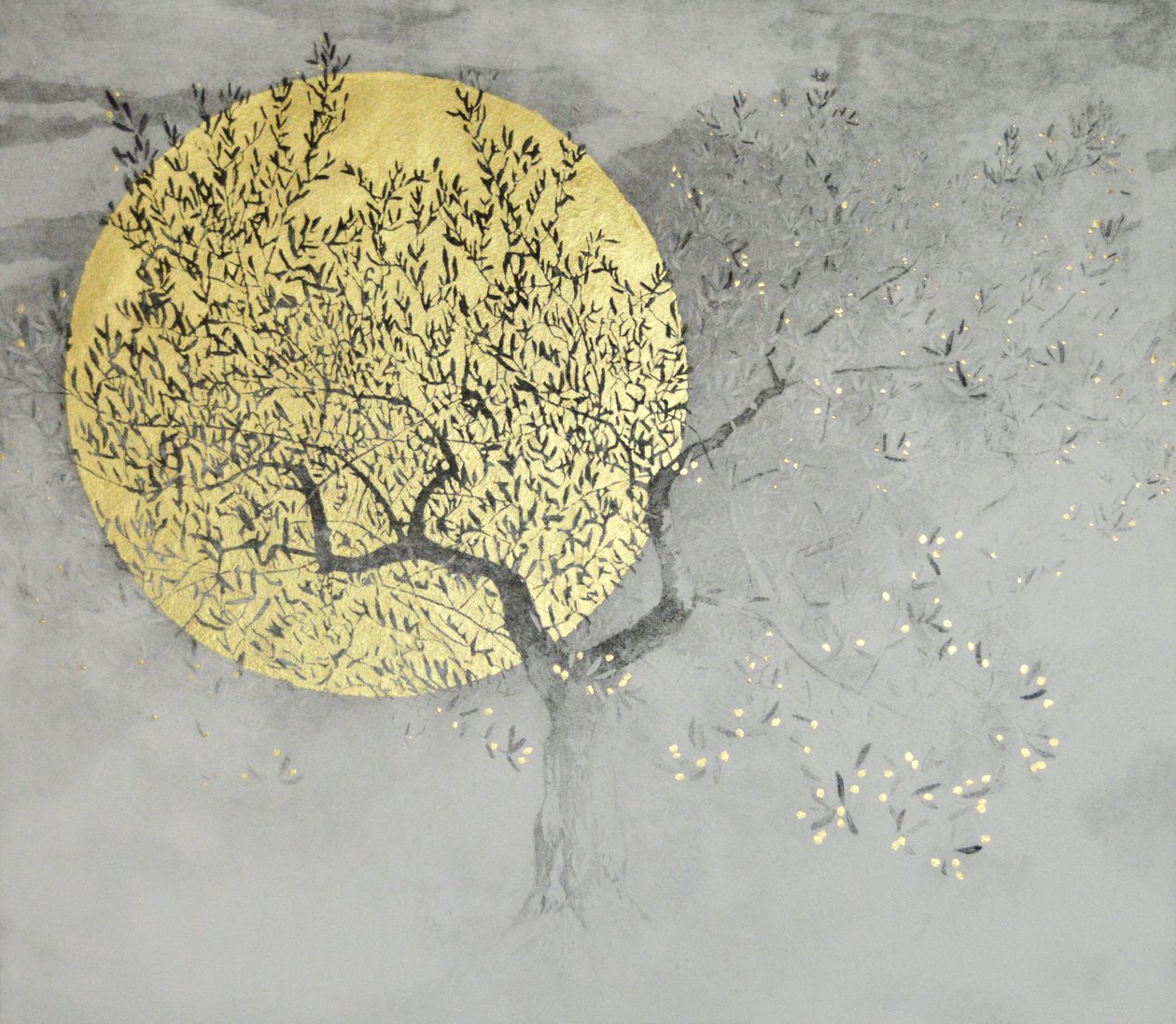 智慧，2019（蚀刻版画、水印版画和纸上金箔） 作者 安格斯火腿