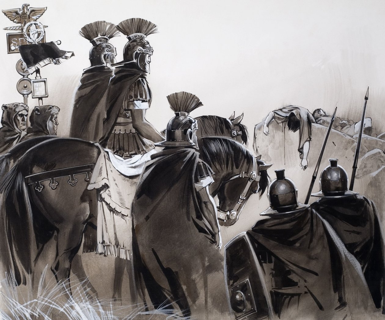 战后的罗马士兵（水粉画纸） 作者 安格斯·麦克布莱德