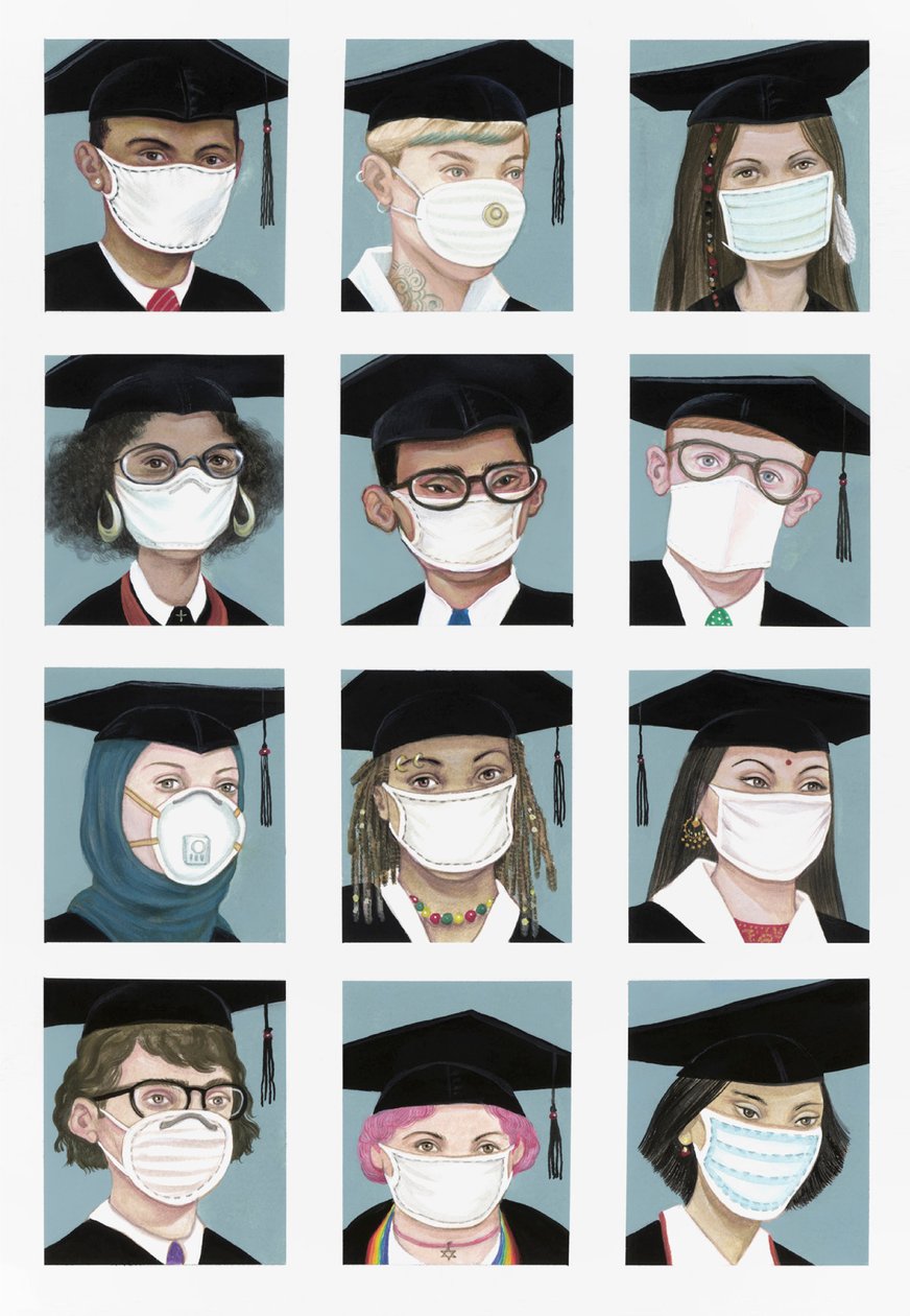 2020 届，2020 年（插图板上的丙烯画） 作者 安妮塔昆兹