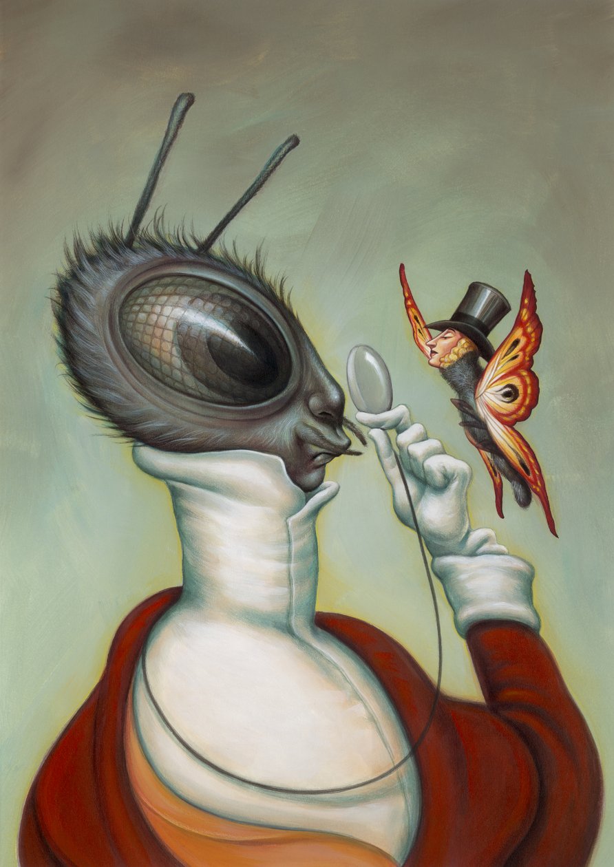 纽约客的虫子》，2003 年 插图板上的丙烯画 作者 安妮塔昆兹