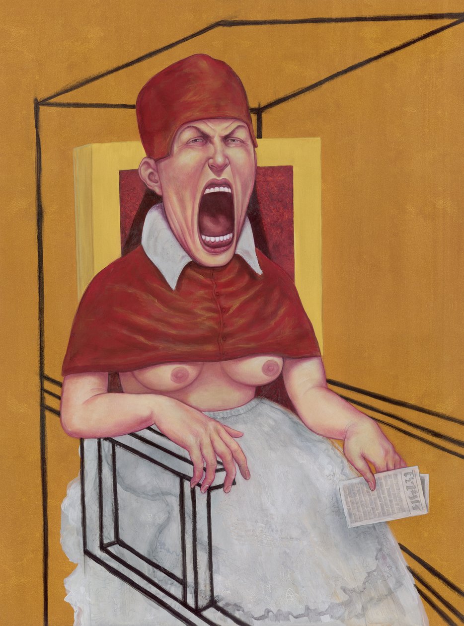 Innocenta XX 后研究》，2016 年（插图板上的丙烯颜料） 作者 安妮塔昆兹