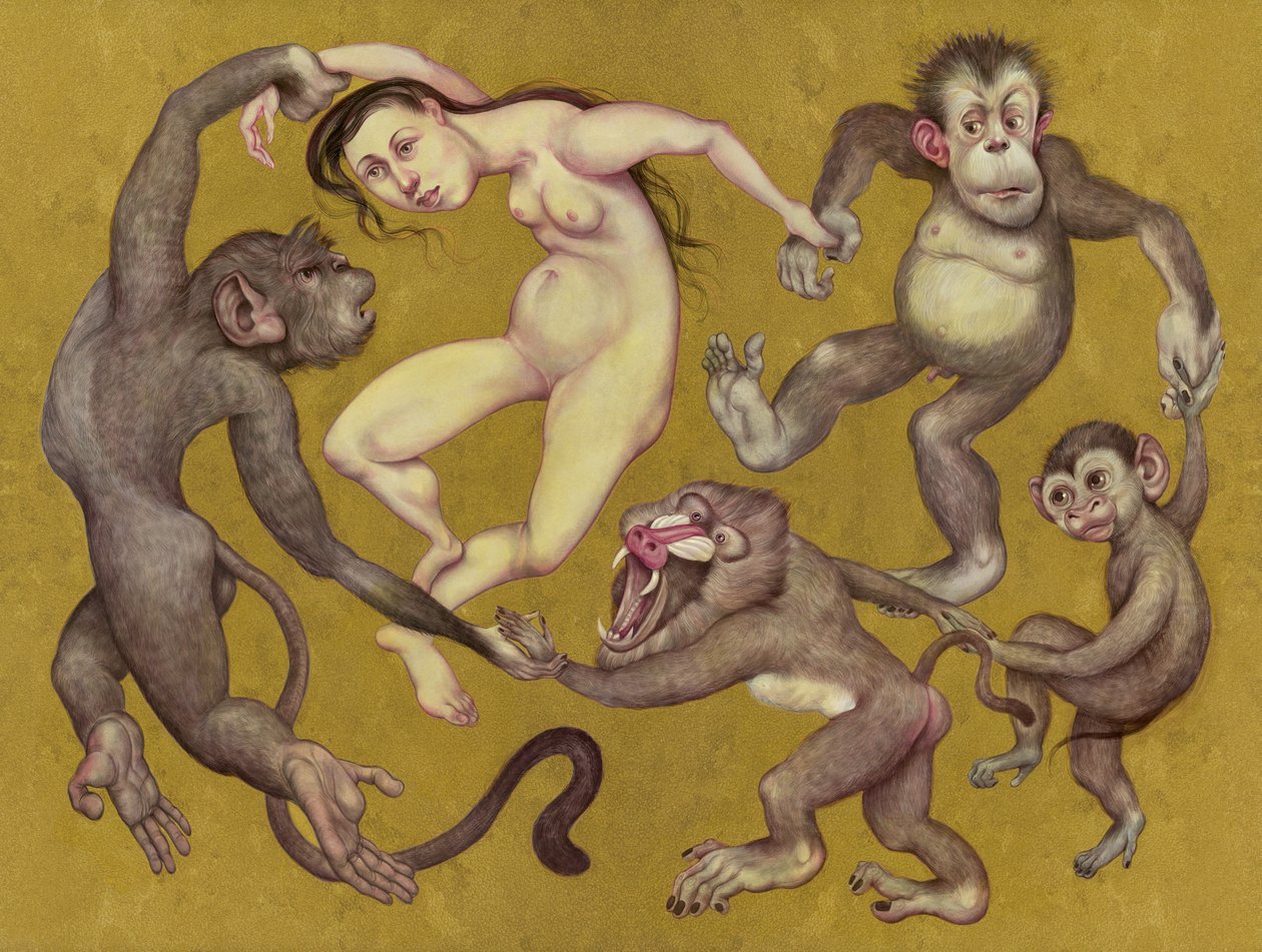 玉林舞者》，2015 年（插图板上的丙烯颜料） 作者 安妮塔昆兹
