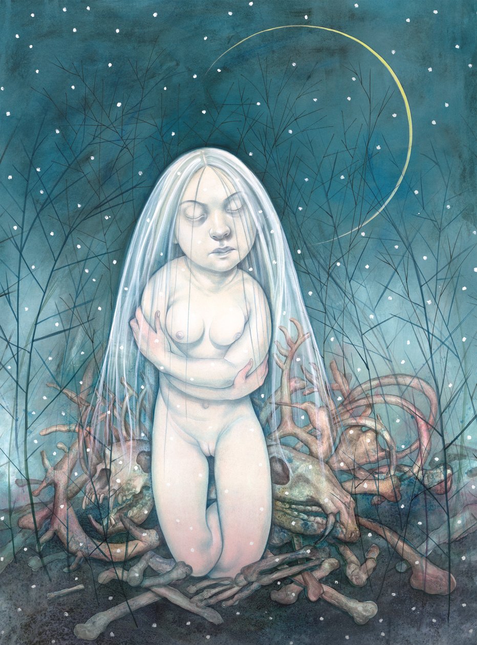 冬季，2013 年（插图板上的丙烯颜料） 作者 安妮塔昆兹
