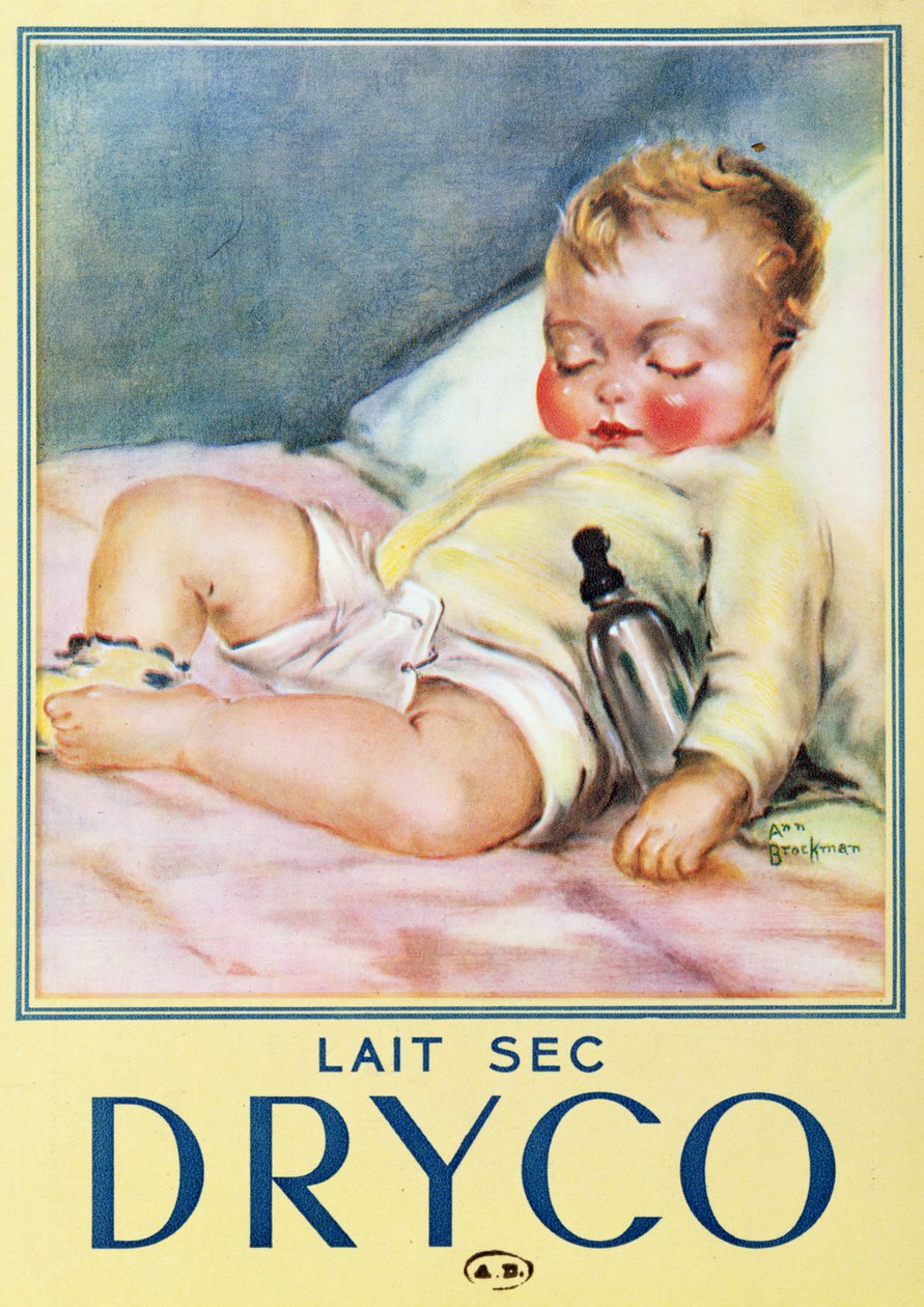 &39;Dryco&39;干奶粉的广告，c.1935-40 作者 安·布罗克曼