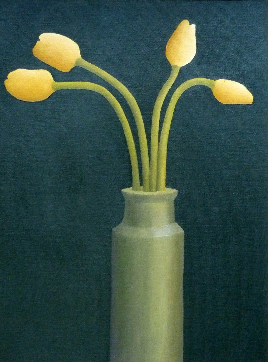 四个黄色郁金香，1982年 作者 安脑