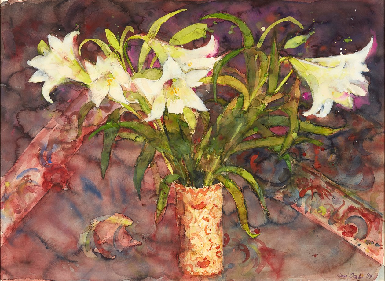 百合花（水彩） 作者 安·奥拉姆