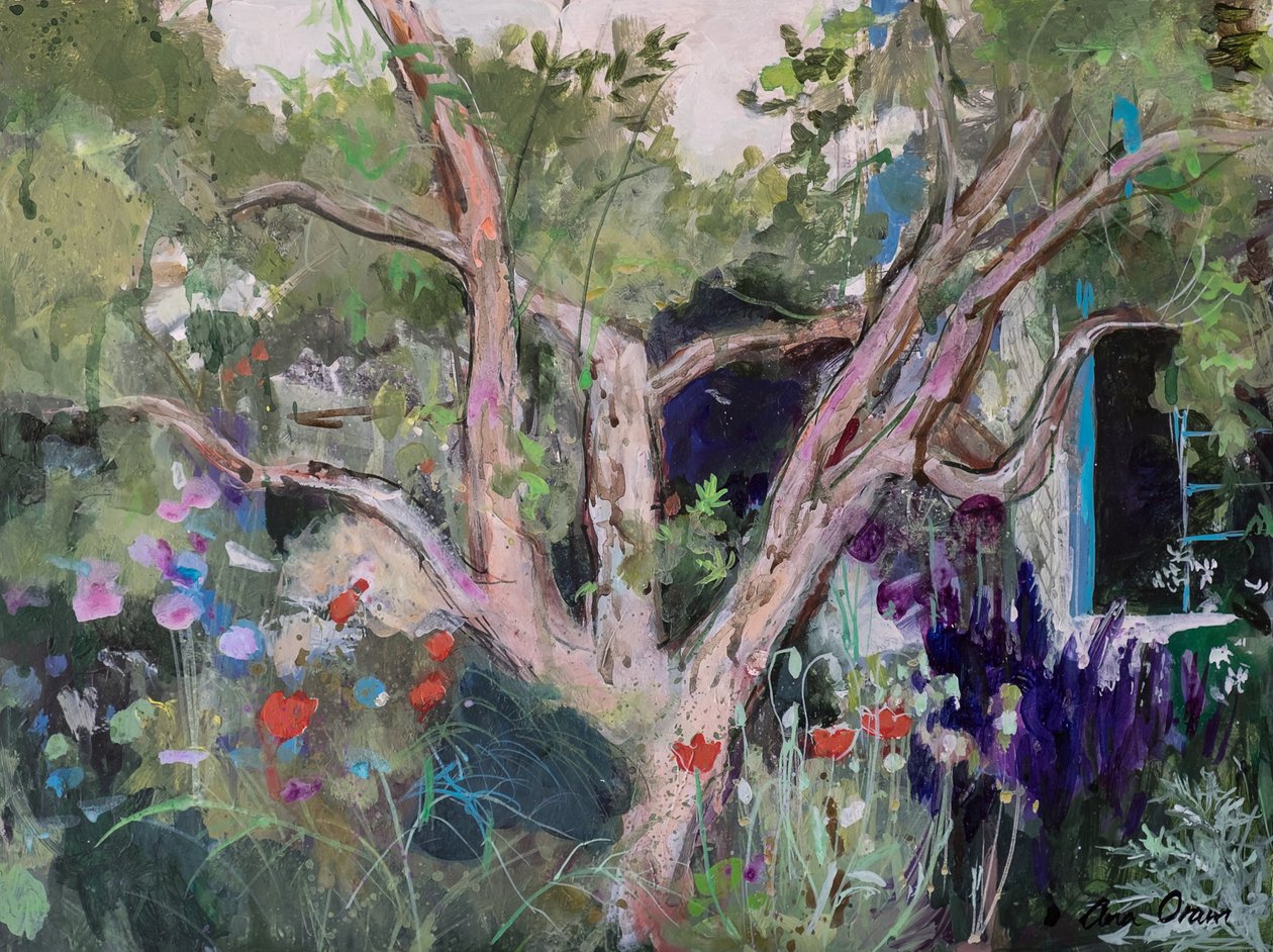 地中海花园，2019（丙烯酸） 作者 安·奥拉姆
