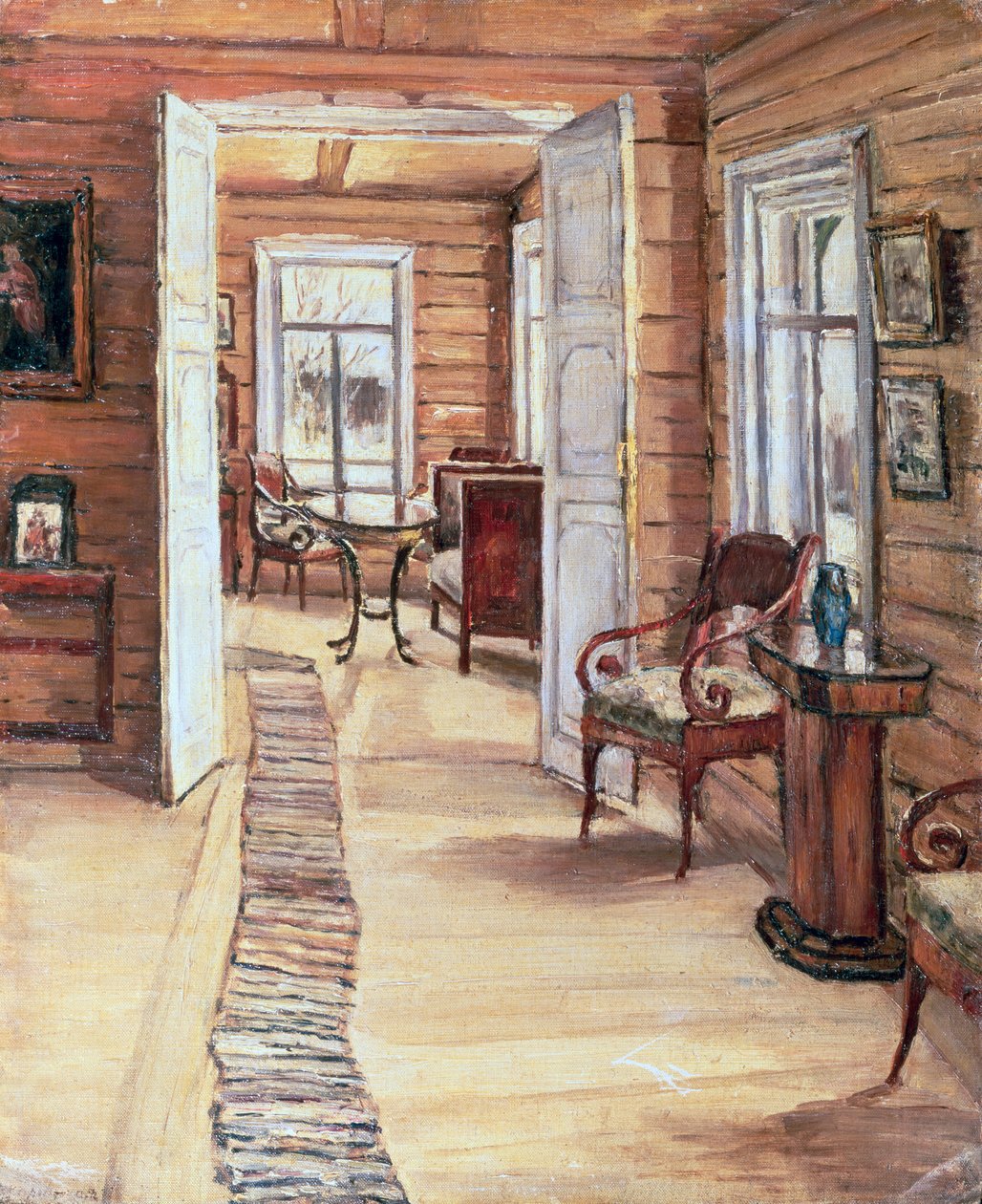 内部的L. Panteleev的房子在Murmanov，1913年 作者 安娜·尼古拉耶娃·卡琳斯卡娅（Anna Nikolaeva Karinskaya）