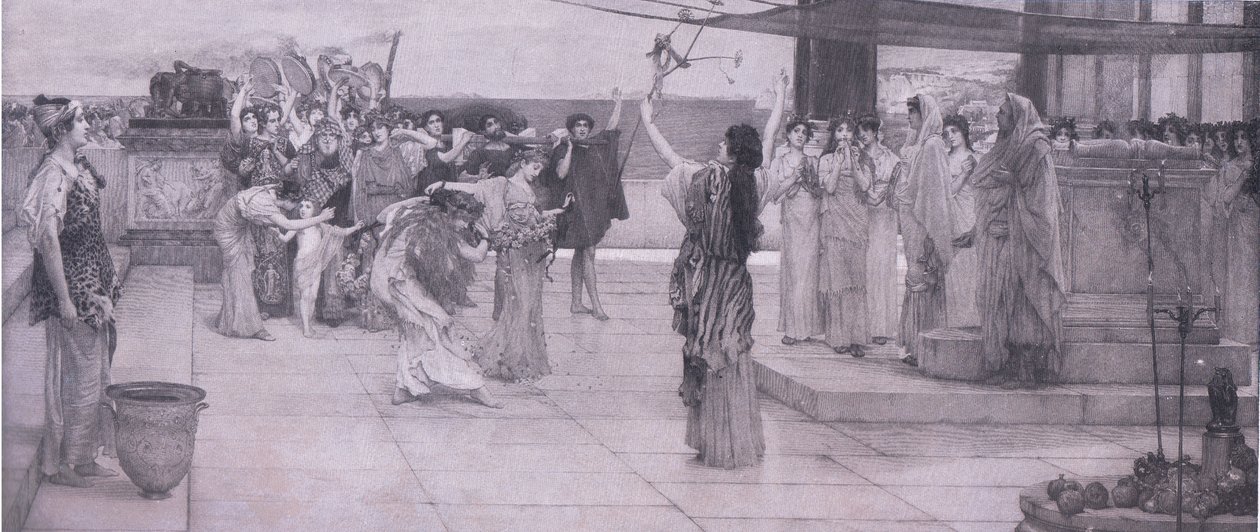奉献给Bacchus，Bibbys Annual，1916-1917 作者 安娜·塔玛（Alma Tadema）之后
