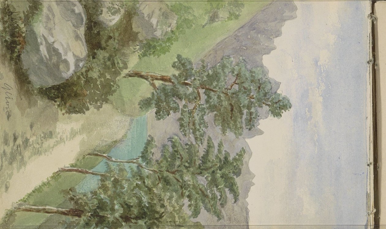 格里昂附近的山水景观 作者 Anna Catharina Maria van Eeghen (可能)