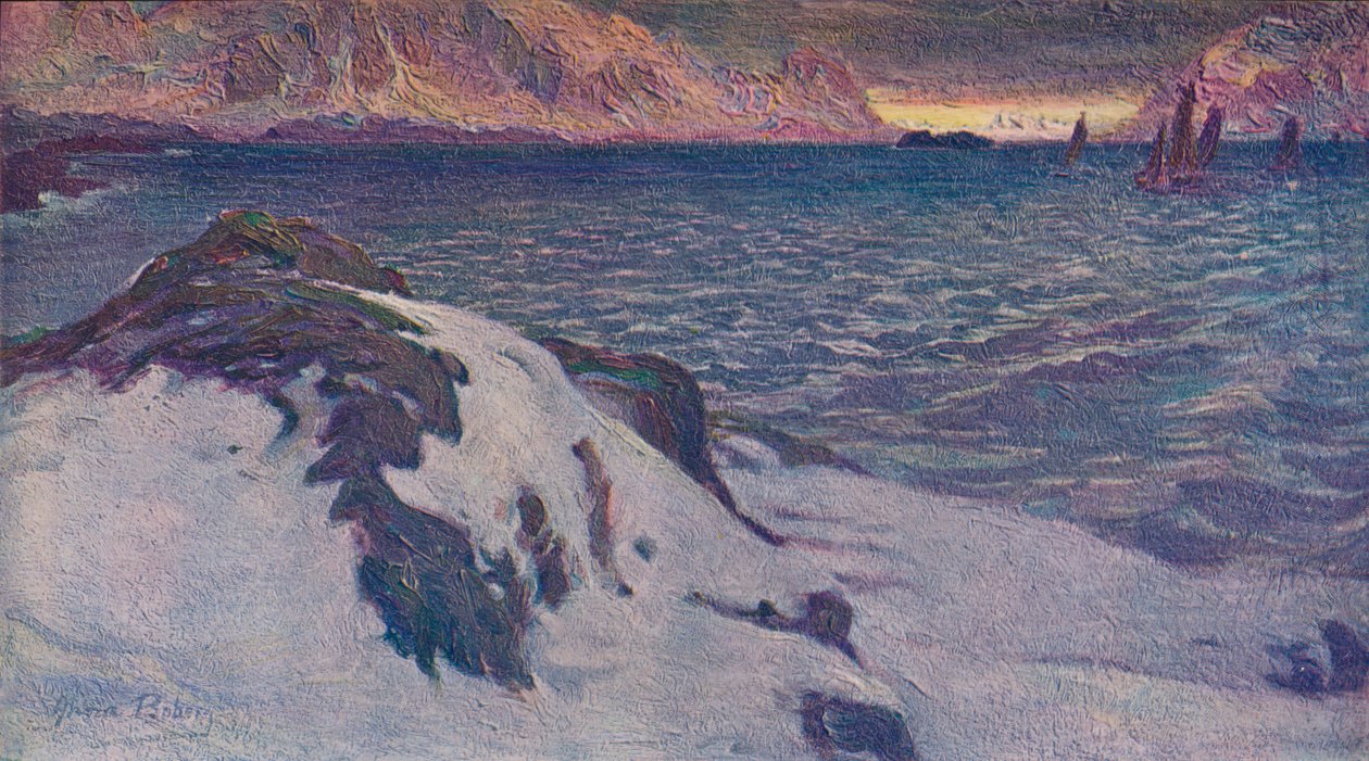 罗弗敦海景，c1910 作者 安娜·卡塔琳娜·博伯格