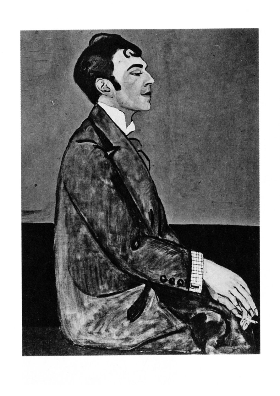 诗人Osip Mandelstam的肖像1891-1938 作者 Anna Mikhaylovna Zelmanova Tchudovskaya