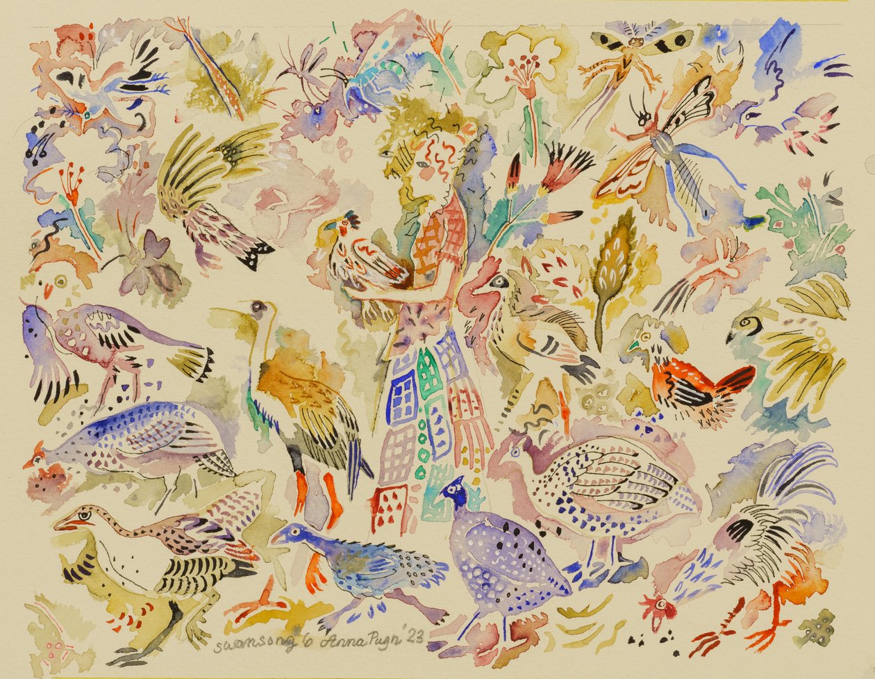 6 《天鹅之歌》，2023 年（水彩画） 作者 