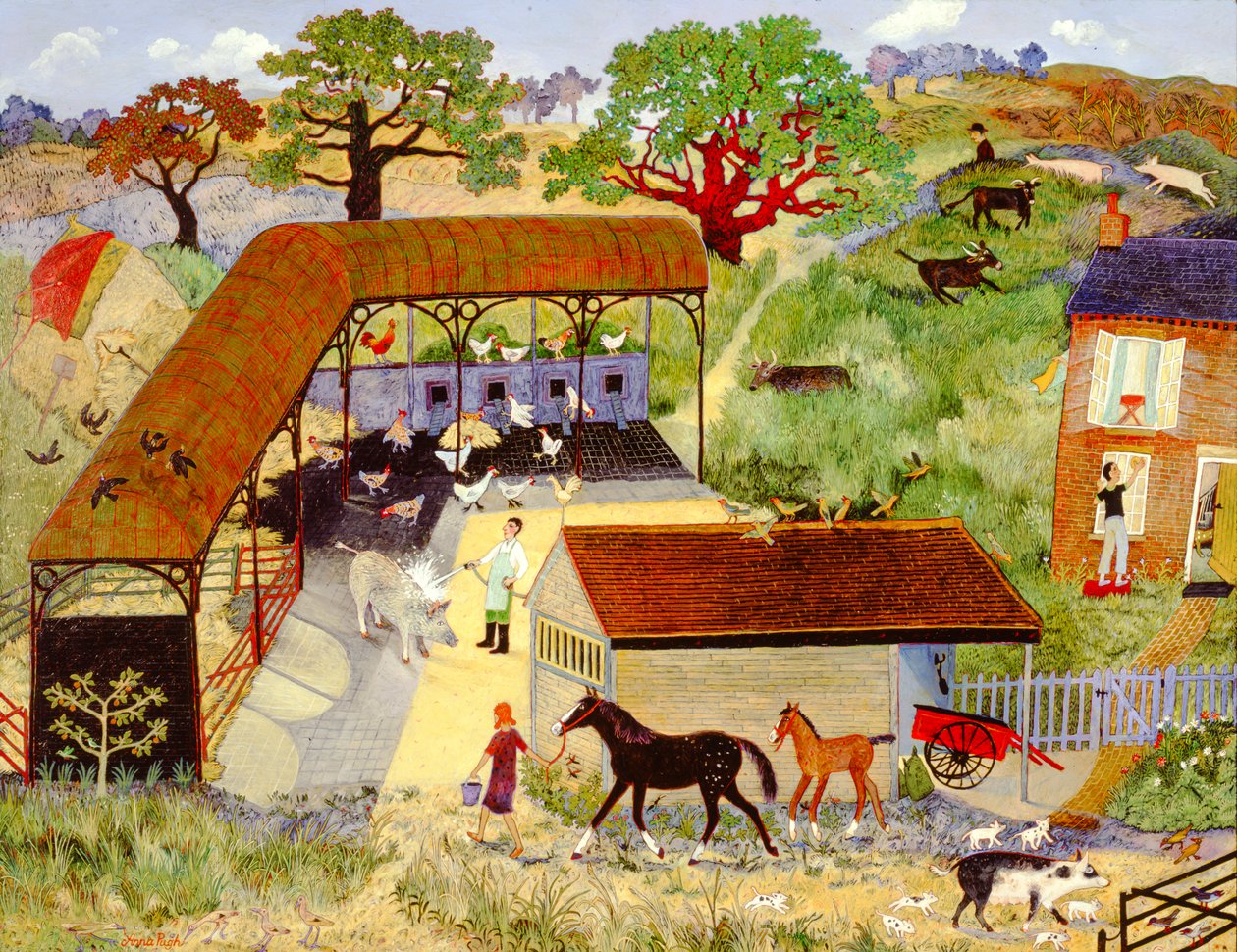 洗猪，2008 年（丙烯酸） 作者 