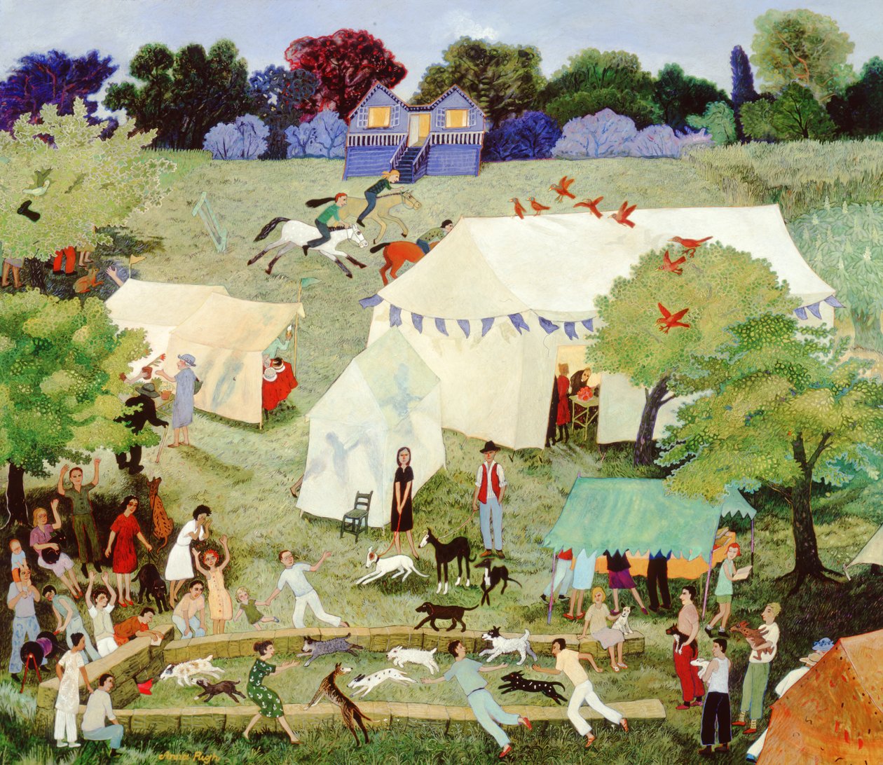 基普向芙丽下蛋，2007 年（水彩画） 作者 