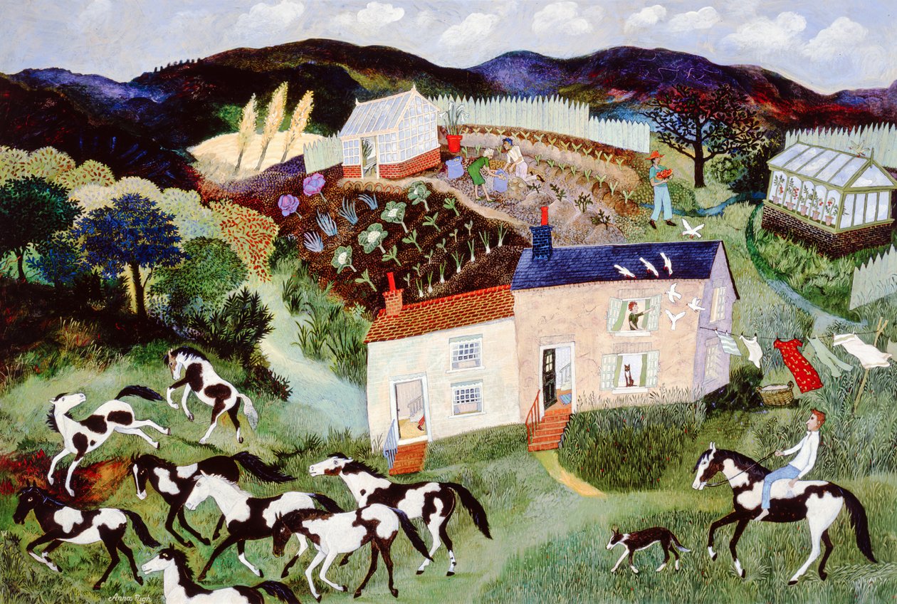 摘土豆，2001 年（丙烯酸） 作者 
