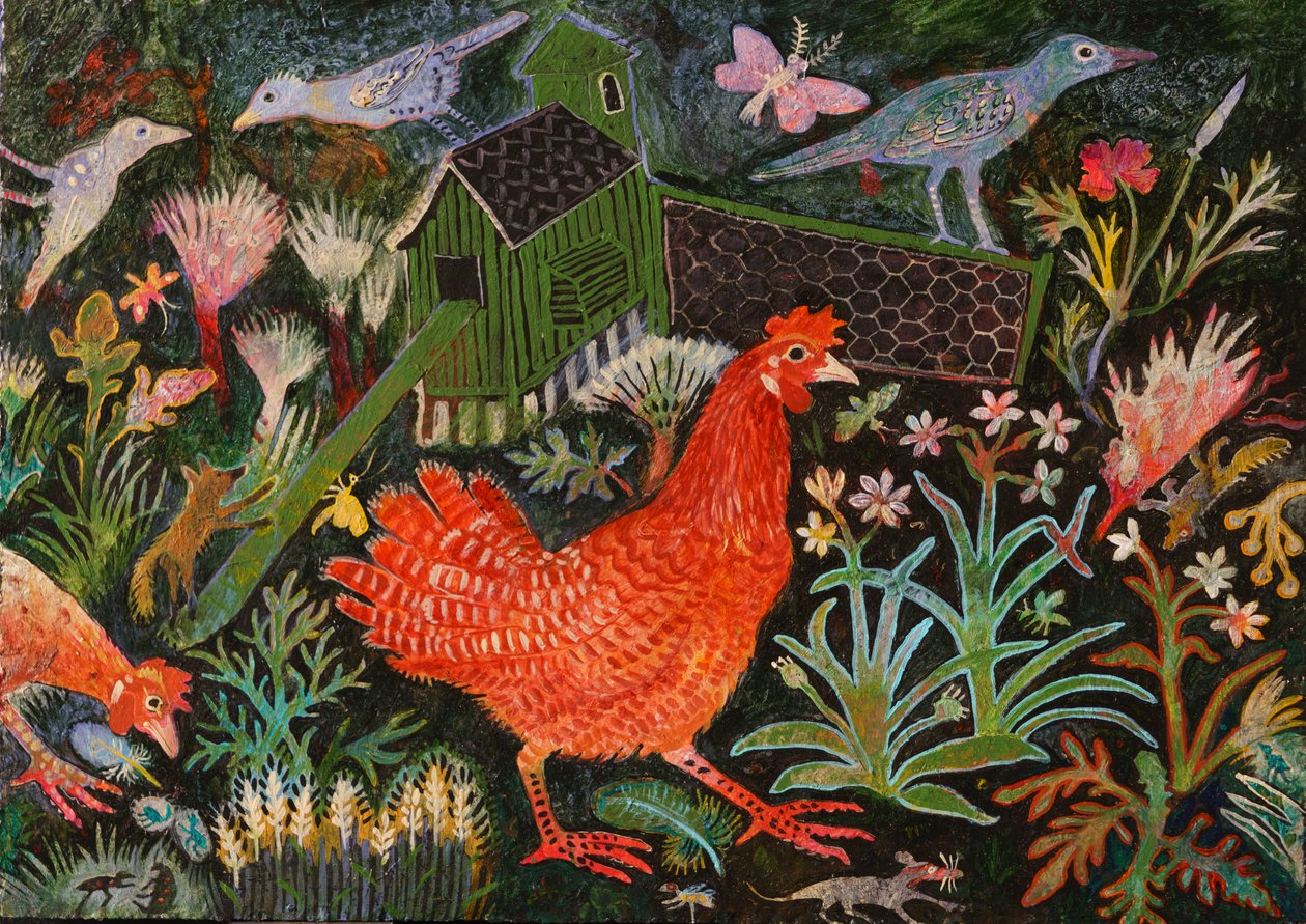 红母鸡快跑》，2018 年（丙烯酸） 作者 