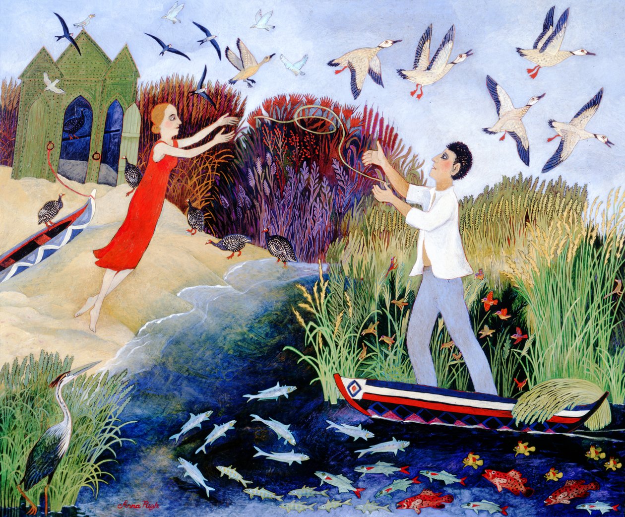 船靠岸》，2007 年（丙烯酸树脂） 作者 