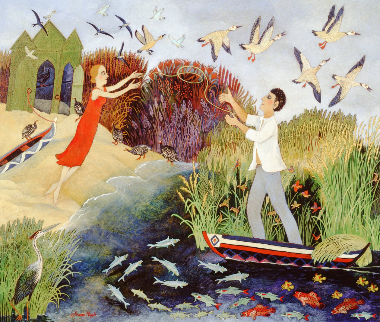 船靠岸》，2007 年（丙烯酸树脂） 作者 