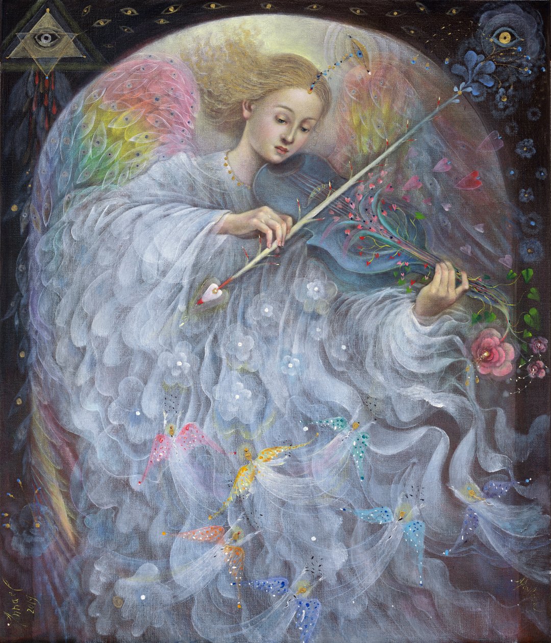 守护天使》，2019 年（比利时亚麻布上的油画） 作者 安娜尔·阿内莉亚·巴甫洛娃