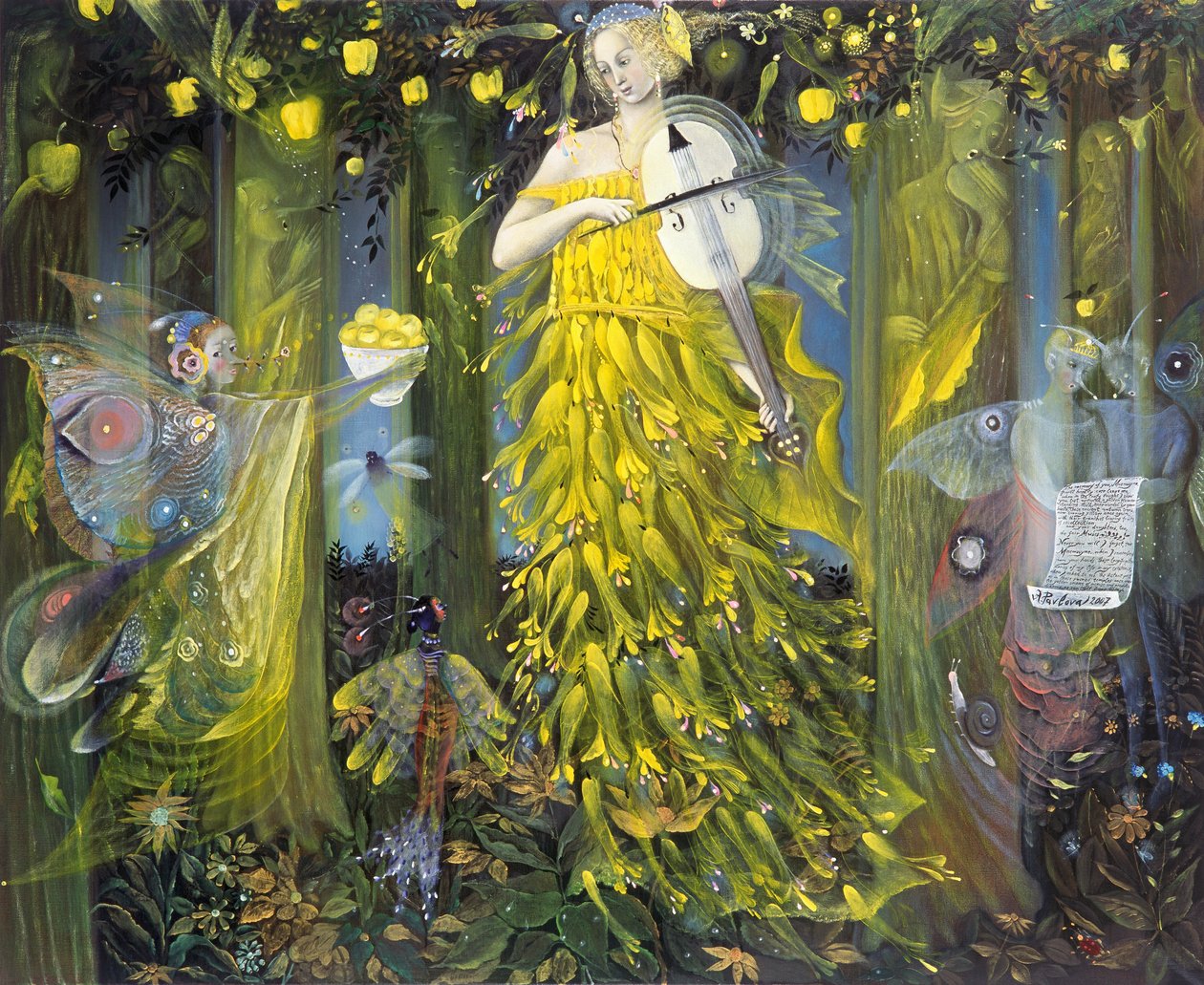 王后》--根据马克斯-雷格的音乐改编，2007 年（比利时亚麻布上的油画） 作者 安娜尔·阿内莉亚·巴甫洛娃