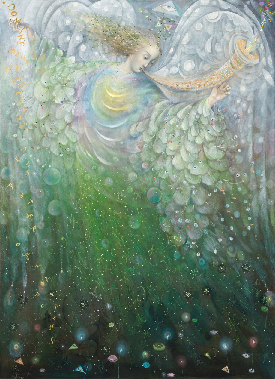 成长天使》，2009 年（比利时亚麻布上的油彩和金箔） 作者 安娜尔·阿内莉亚·巴甫洛娃