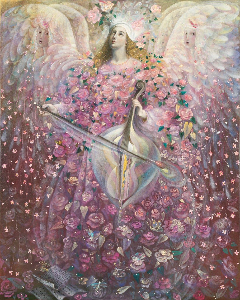 爱的天使》，2010 年（比利时亚麻布上的油彩和金箔） 作者 安娜尔·阿内莉亚·巴甫洛娃