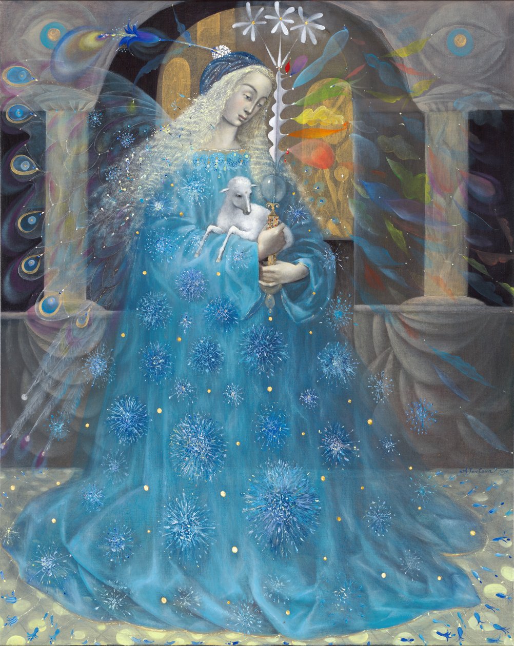真理天使》，2009 年（比利时亚麻布上的油彩和金箔） 作者 安娜尔·阿内莉亚·巴甫洛娃