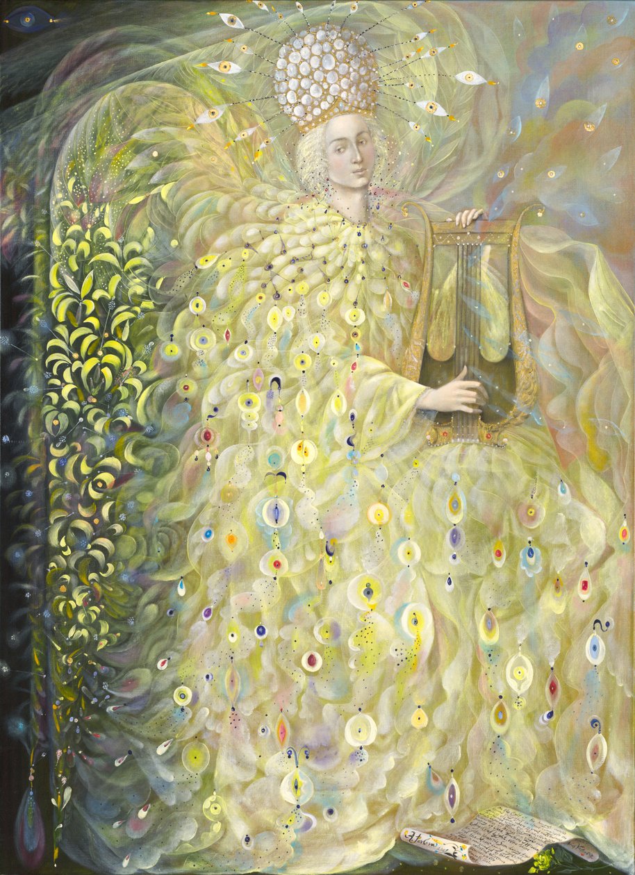 智慧天使》，2009 年（比利时亚麻布上的油彩和金箔） 作者 安娜尔·阿内莉亚·巴甫洛娃