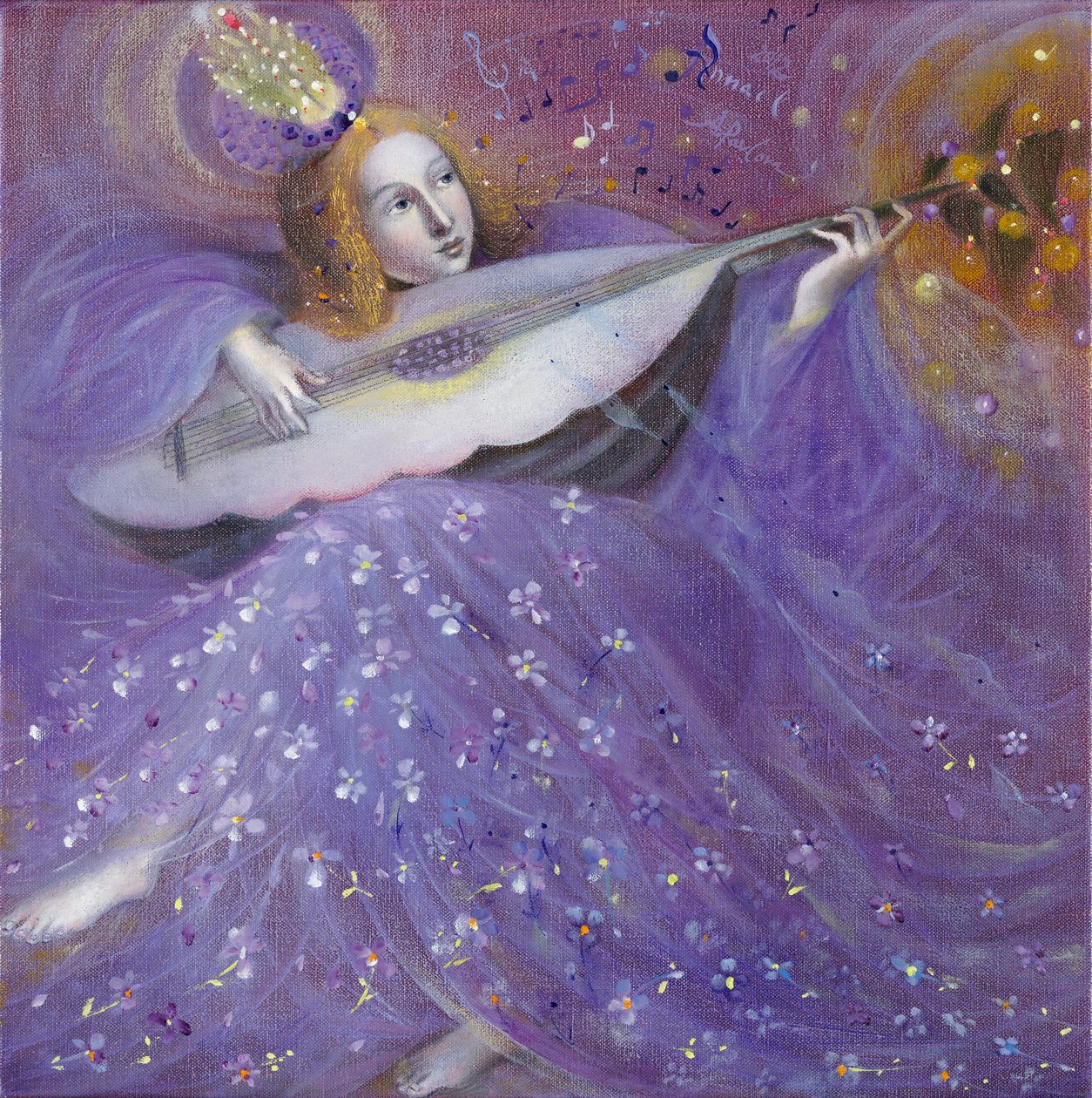 灵魂的果实 II - 仿照 S.L. 魏斯的音乐，2012 年（比利时亚麻布上的油画） 作者 安娜尔·阿内莉亚·巴甫洛娃
