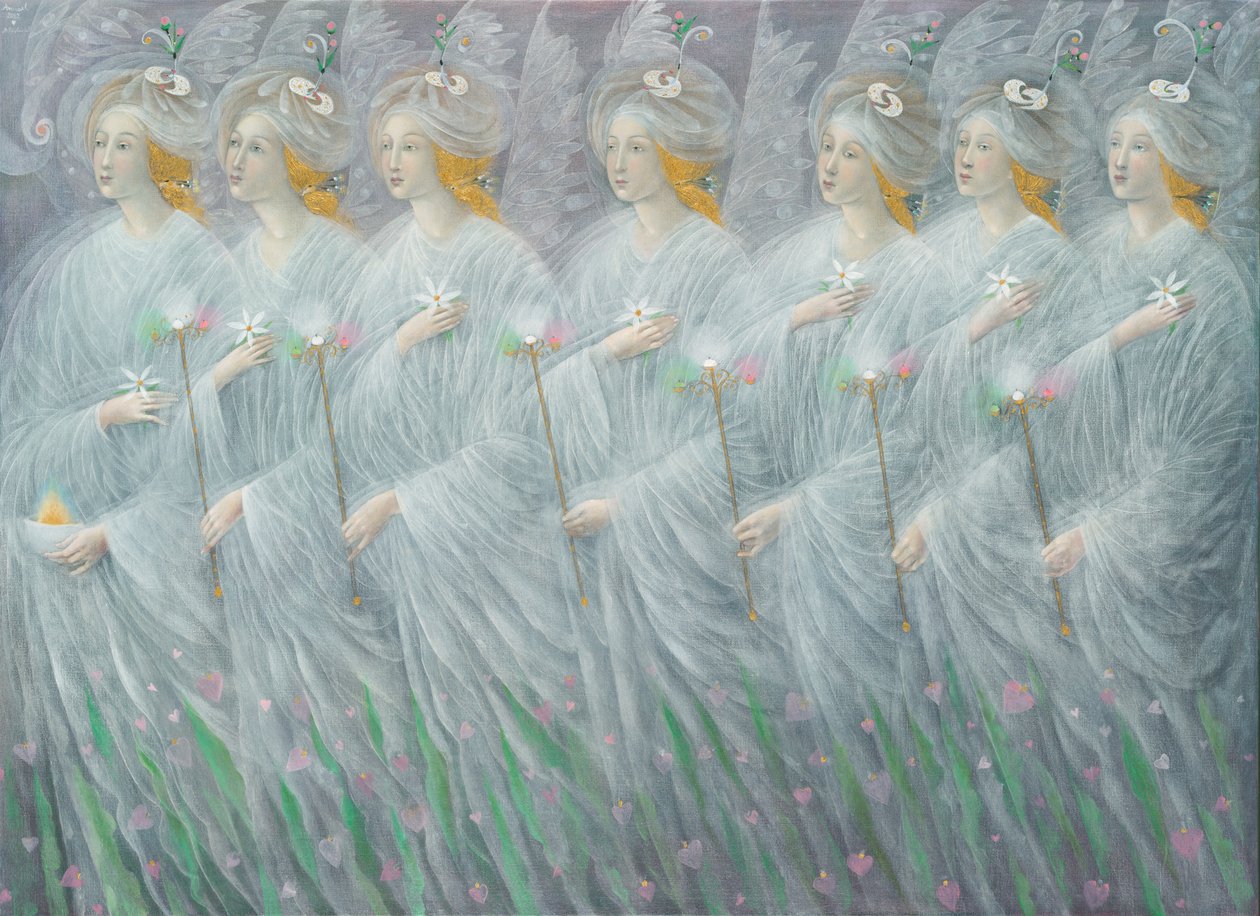春天的启示》（双联画），右侧画板，2012 年（比利时亚麻布上的油画） 作者 安娜尔·阿内莉亚·巴甫洛娃