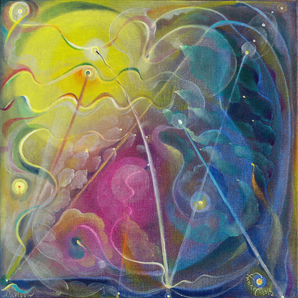 我思念的尽头，2018（比利时亚麻布上的油画） 作者 安娜尔·阿内莉亚·巴甫洛娃