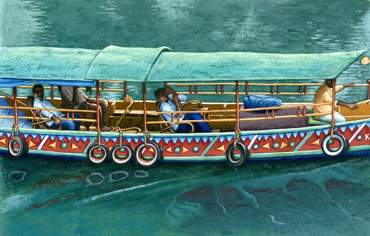后海，2019 年（水粉画） 作者 安娜丽莎·摩洛哥