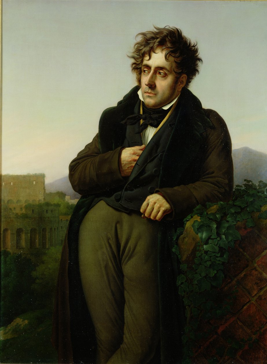 Francois Rene的肖像（1768-1848）Chateaubriand的子爵，1811年（另见245771） 作者 安妮·路易斯·吉罗代德·鲁西·特里森