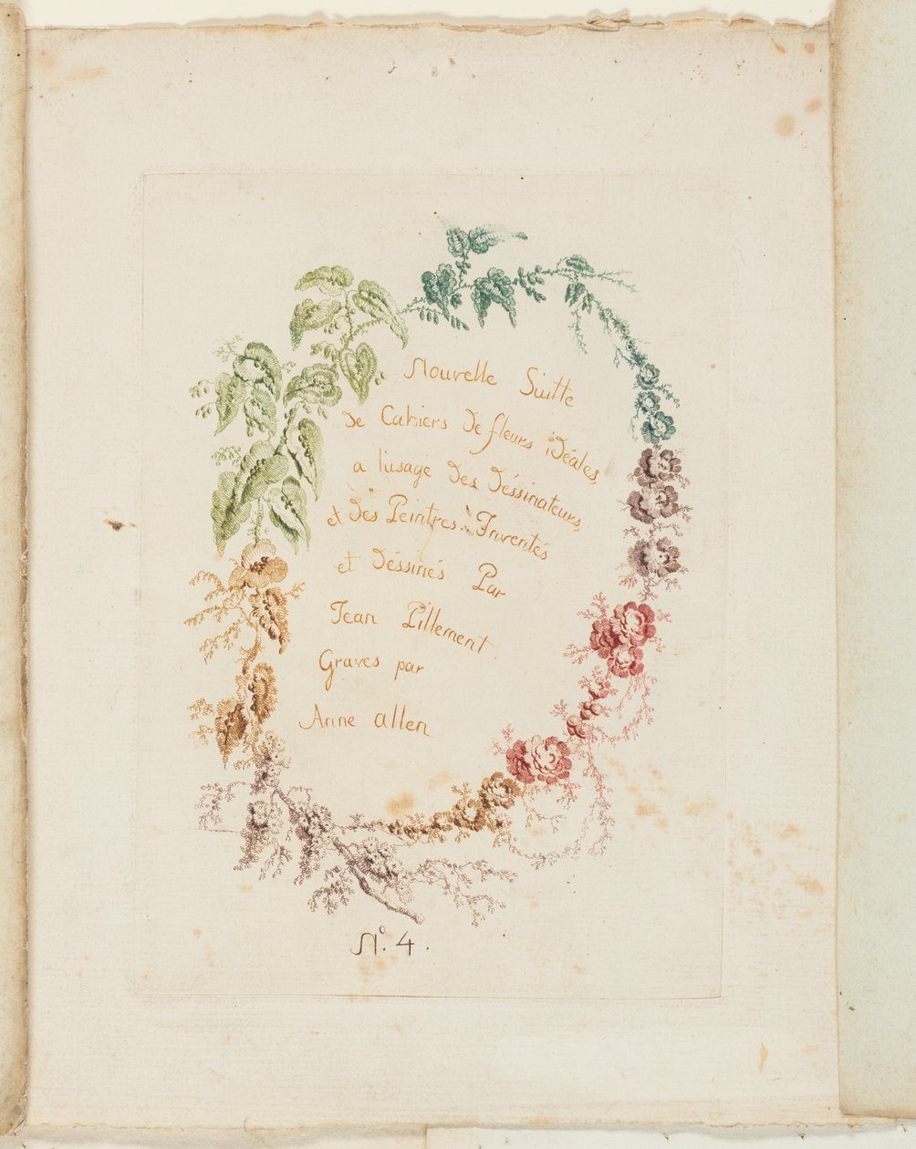 扉页，选自《供绘图师和画家使用的理想花卉笔记本新套装 作者 安妮·艾伦