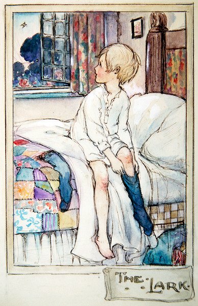 云雀》，约1916年（纸上钢笔、墨水、水彩、铅笔）。 作者 安妮·安德森（Anne Anderson）