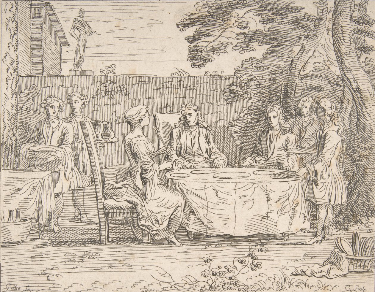 杰出的膳食，约1725-1765。 作者 安妮·克劳德·菲利普·德·卡勒斯