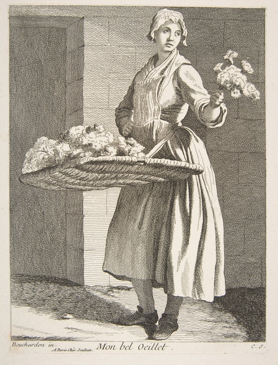 花商，1738。 作者 安妮·克劳德·菲利普·德·卡勒斯