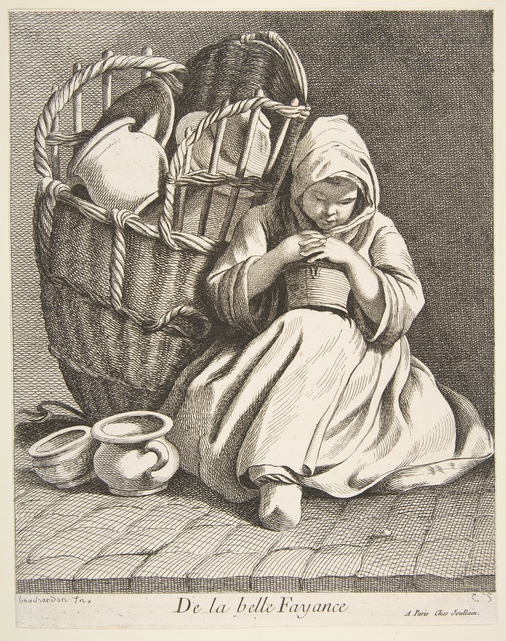陶器小贩，1738年。 作者 安妮·克劳德·菲利普·德·卡勒斯