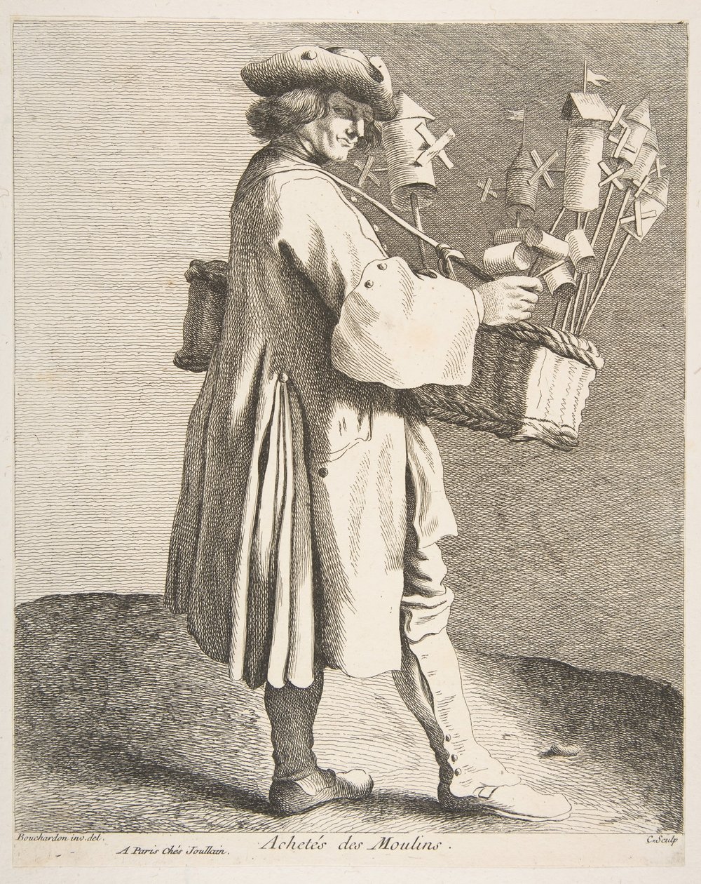惠里格·佩德勒（Whirligig Peddler），1742年。 作者 安妮·克劳德·菲利普·德·卡勒斯