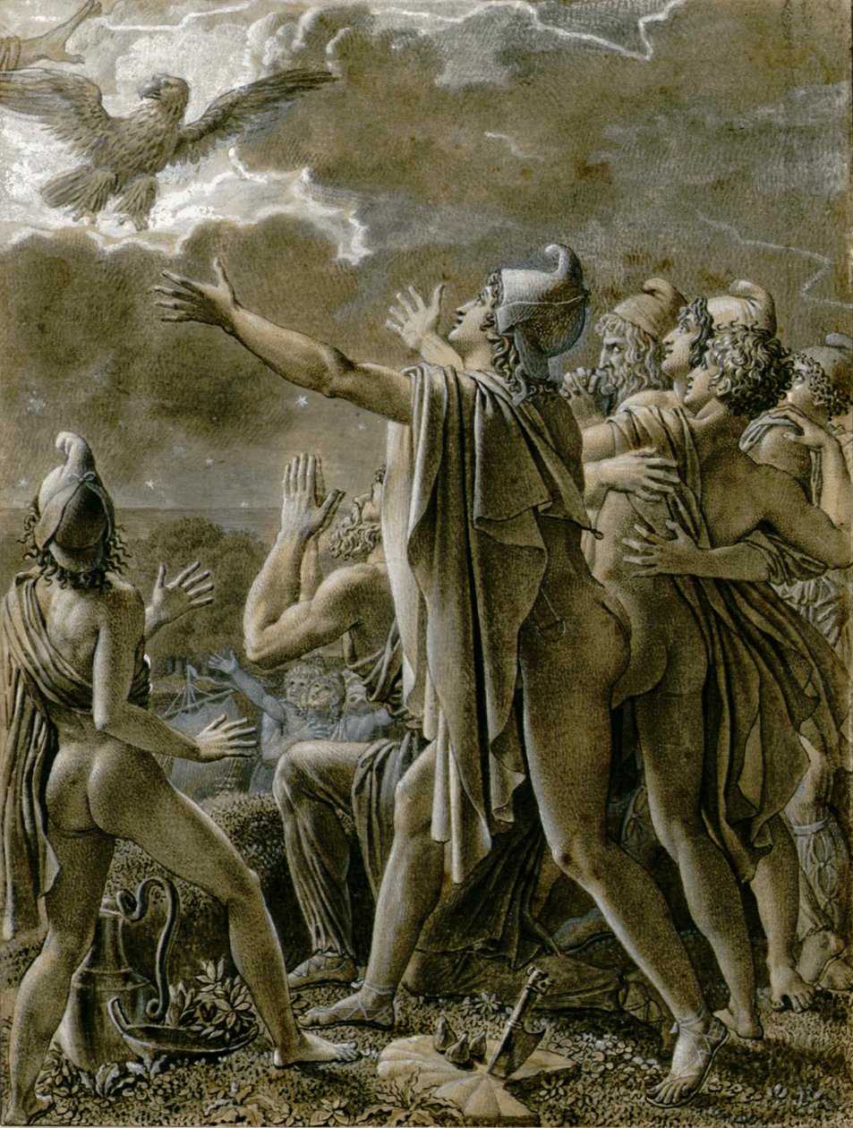艾涅阿斯（Aeneas）及其追随者在拉图姆（Latium），1791-1793年。 作者 安妮·路易斯·吉罗代德·鲁西·特里森