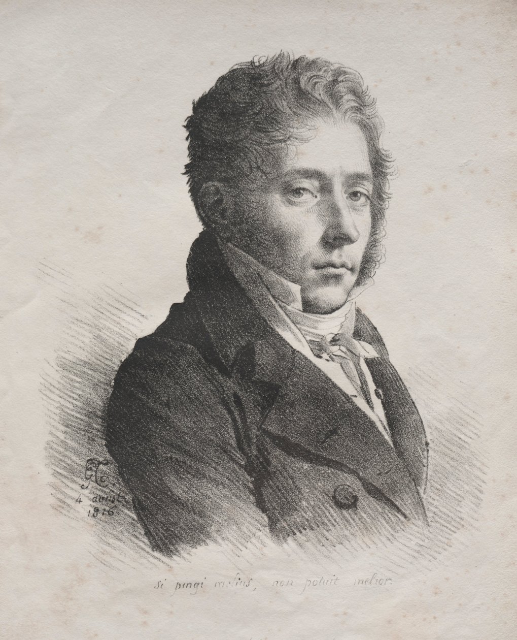 Receuil光刻版画：M。Coupin de La Couperie肖像，1816年。 作者 安妮·路易斯·吉罗代德·鲁西·特里森
